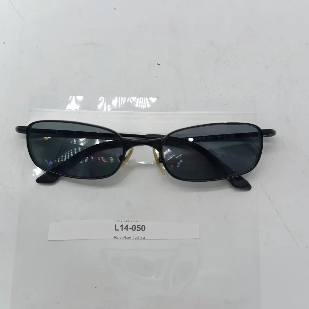 Ray-Ban RB3162 Sleek 006 Black Rectangle Sunglasses Frames Only 52-19 50